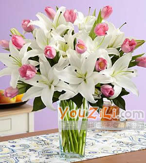 母爱的芬芳送中国国内 6支多头香水百合 16支粉色玫瑰 鲜花 游子礼品网手机版 母爱的芬芳送中国国内 6支多头香水百合 16支粉色玫瑰 鲜花 游子礼品网手机版